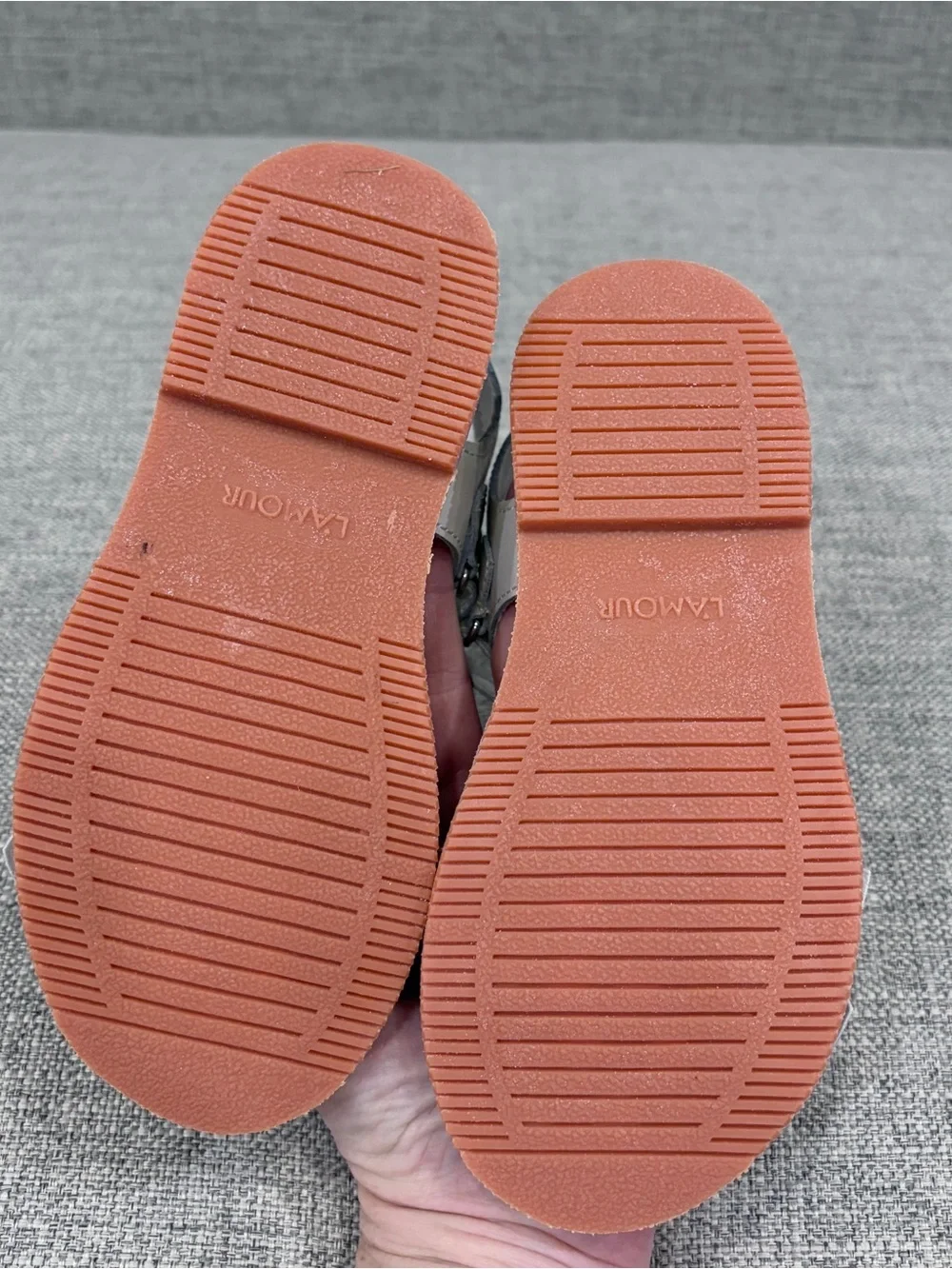 Girls Gray Bow-Strap Sandals - Kids NWOT